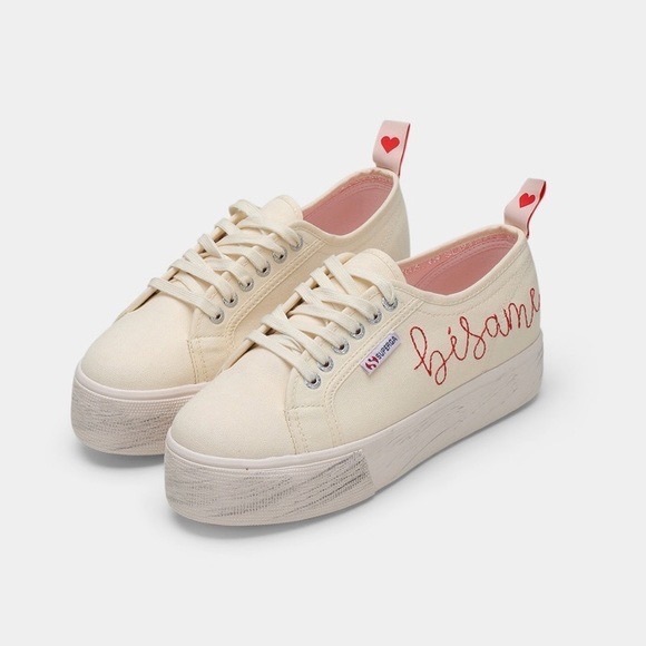 New Superga Chicas Latinas Besame Mucho Platform Sneakers - Picture 4 of 11